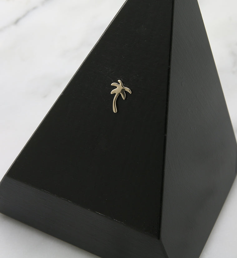 14kt Gold Tropical Palm Threadless Top