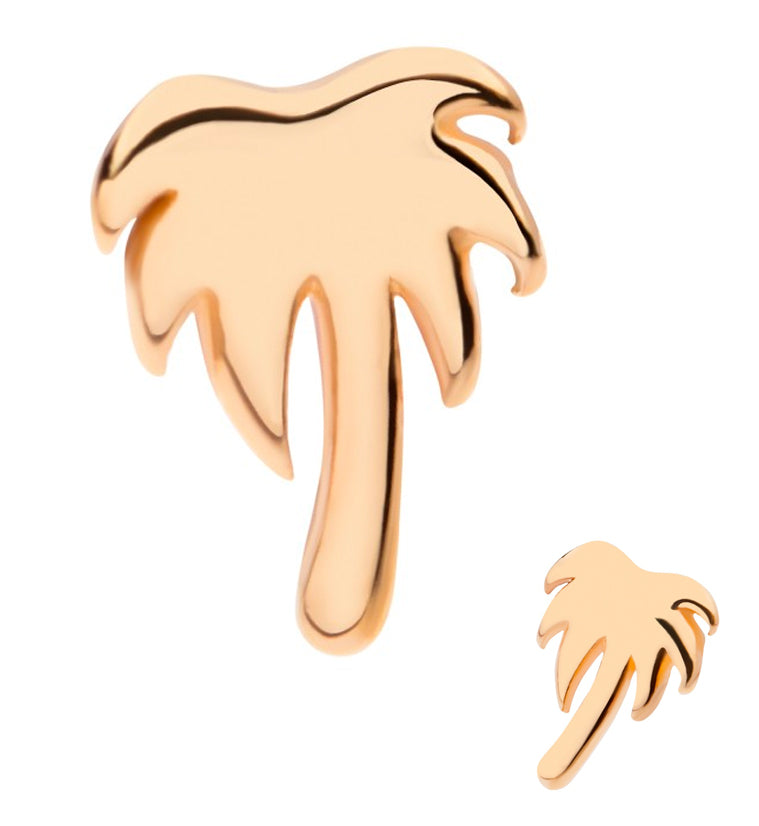 14kt Gold Vacation Palm Threadless Top