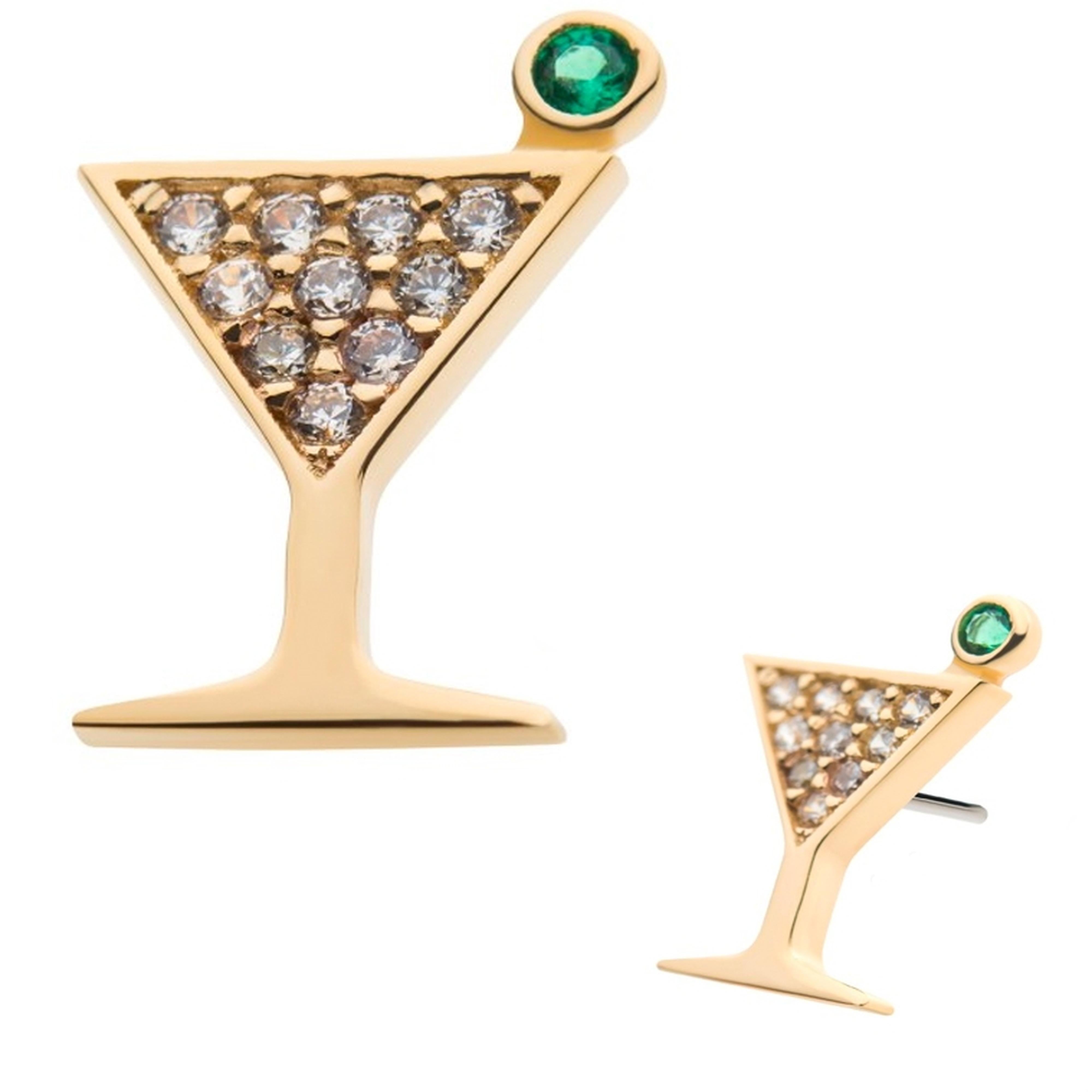 14kt Gold Martini Threadless Top