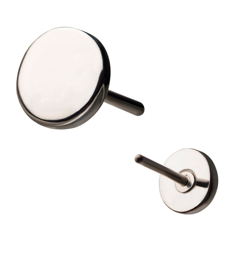 14kt White Gold Disk Threadless Top