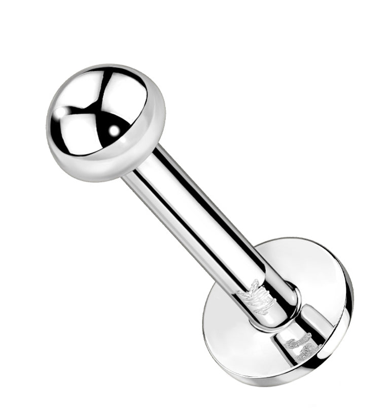 14kt White Gold Dome Labret