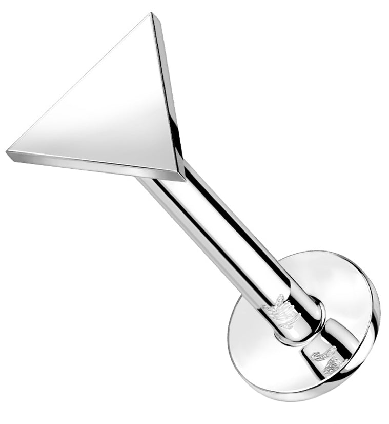 14kt White Gold Triangle Labret