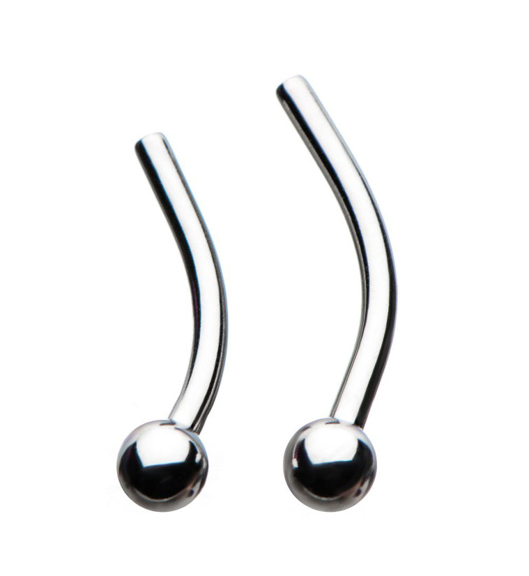 16G Titanium Threadless Curved Barbell