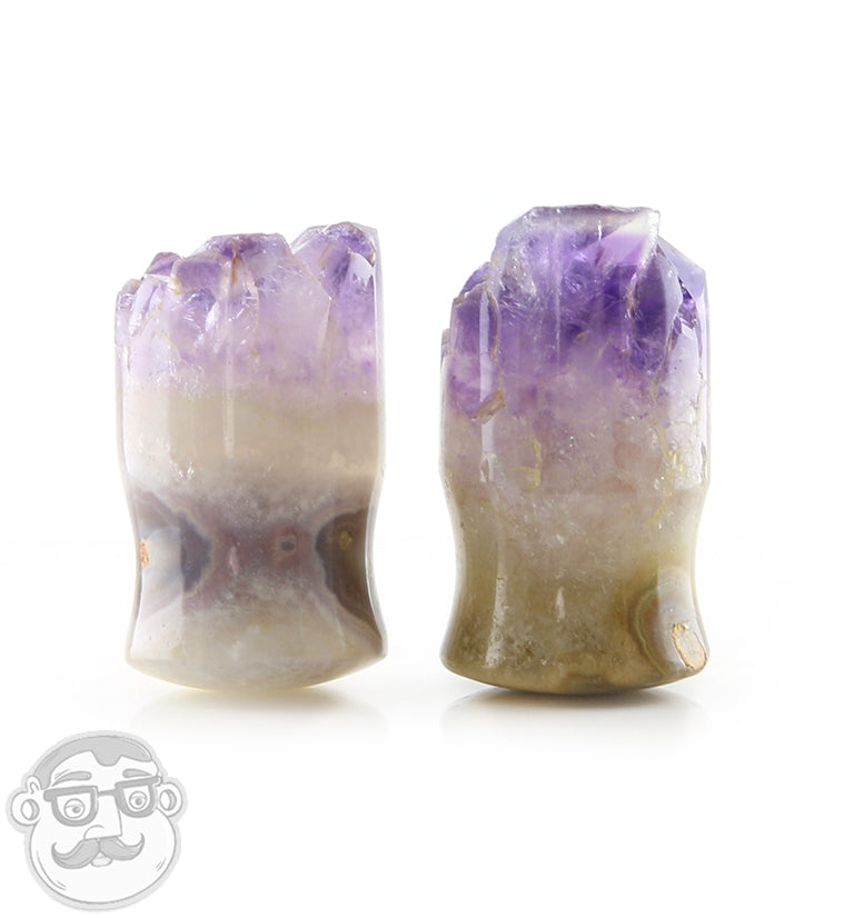 Raw Amethyst Plugs 5/8"