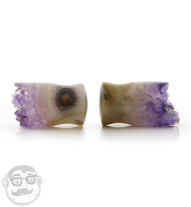Raw Amethyst Plugs 5/8"