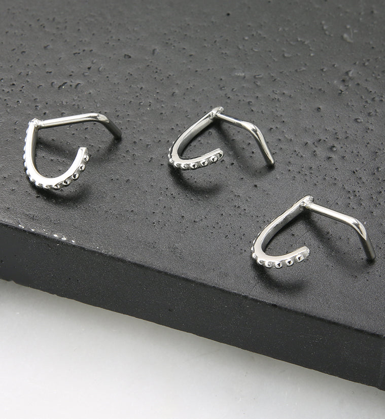 18G Beaded Line Nose Curve