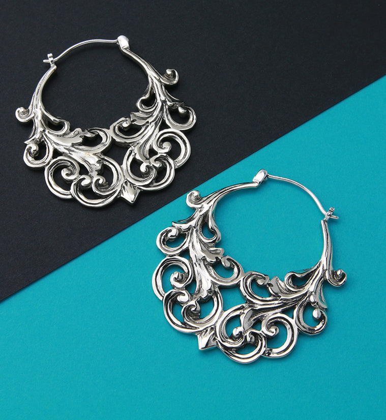 18G Silver Lattice Brass Hangers / Earrings