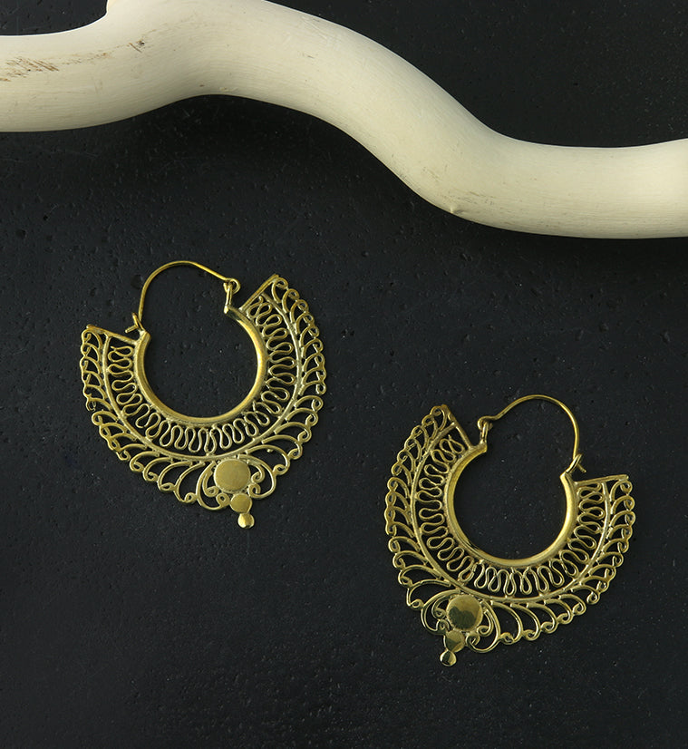 18G Wreath Brass Hangers / Earrings
