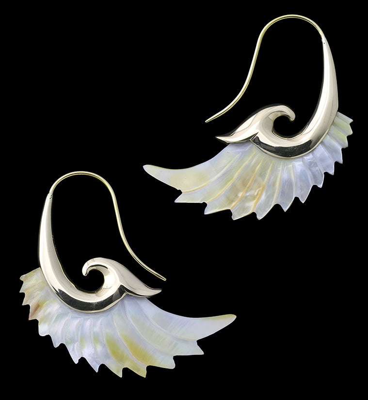 18G Aileron Brass MOP Hangers / Earrings