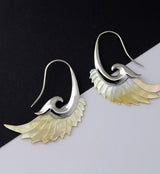 18G Aileron White Brass MOP Hangers / Earrings