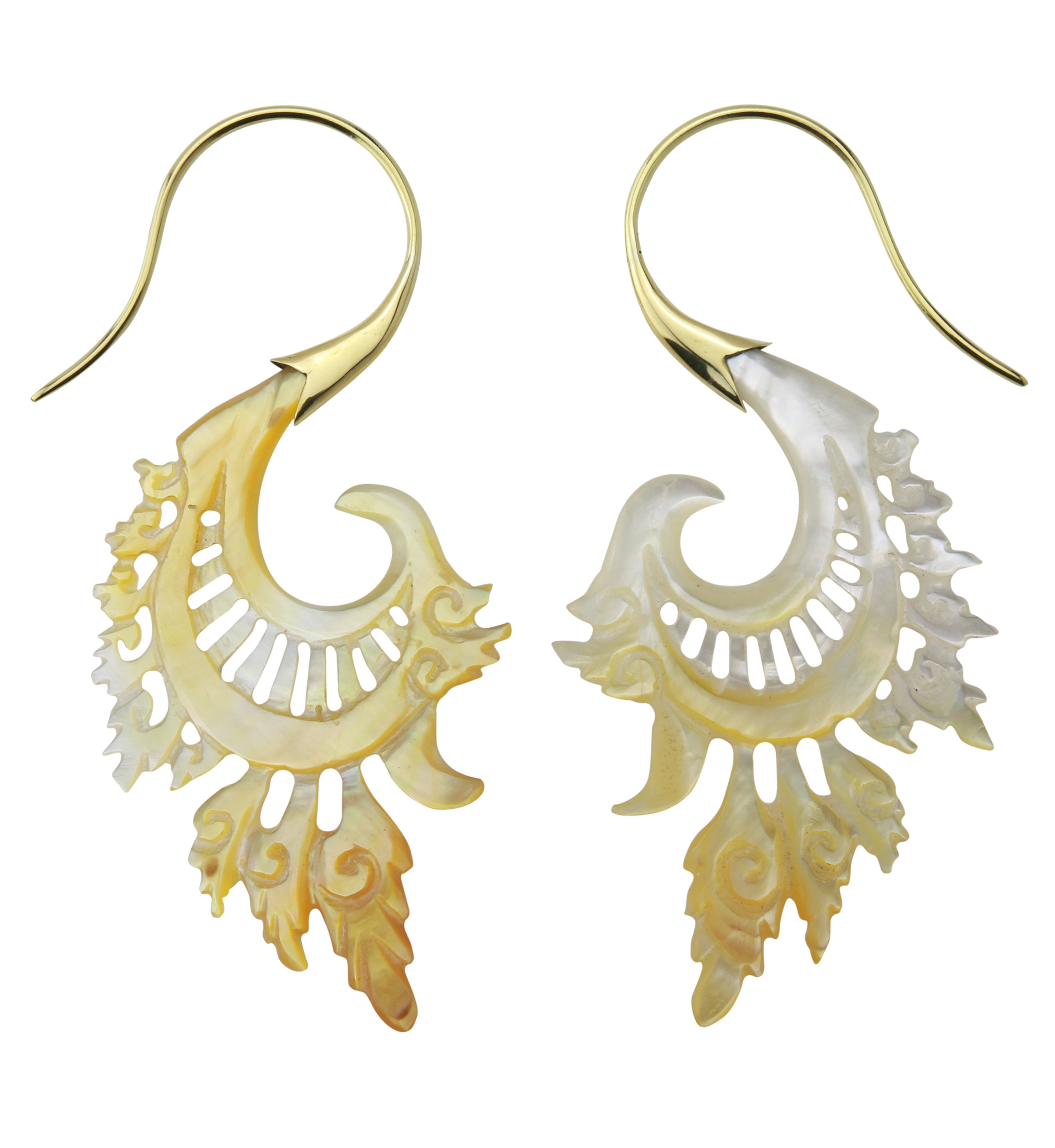 18G Alary Brass MOP Hangers / Earrings