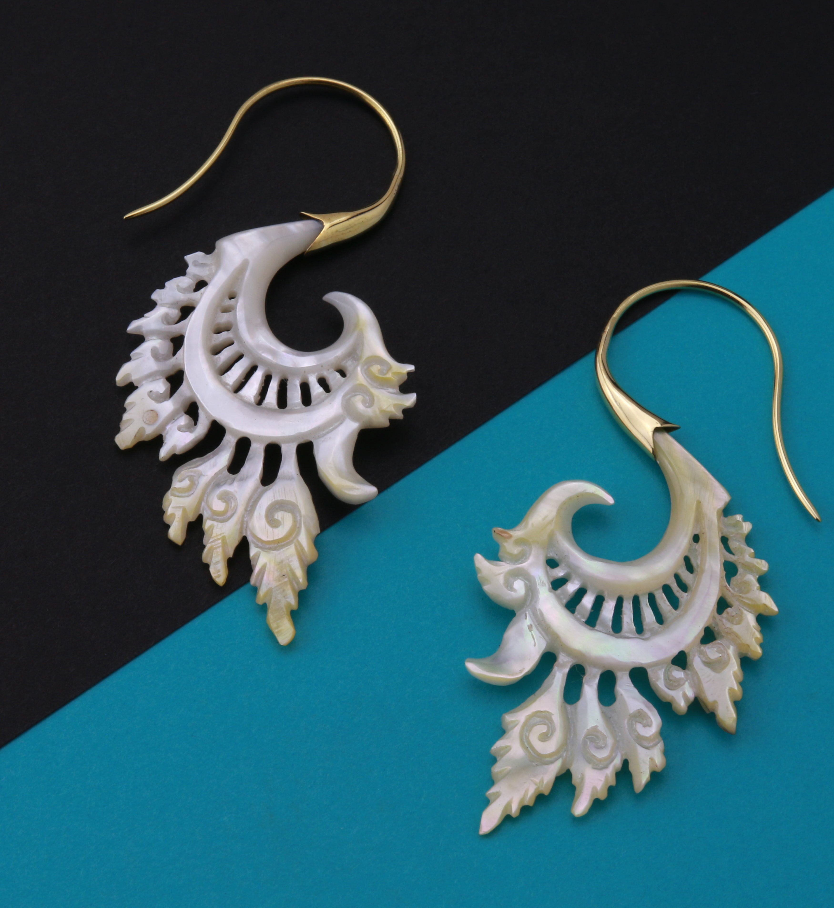 18G Alary Brass MOP Hangers / Earrings