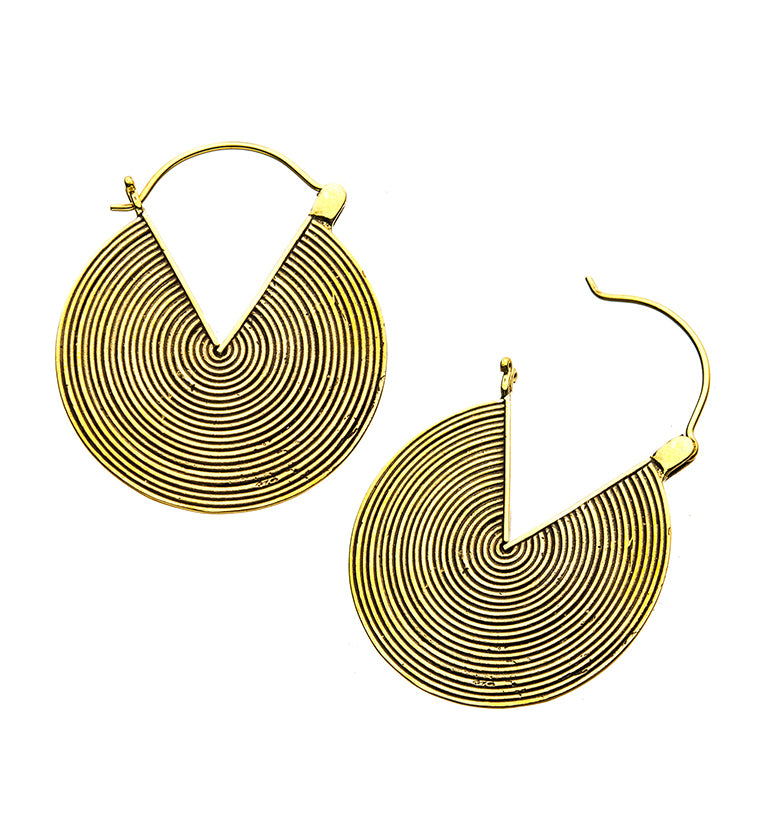 18G Circinate Brass Earrings