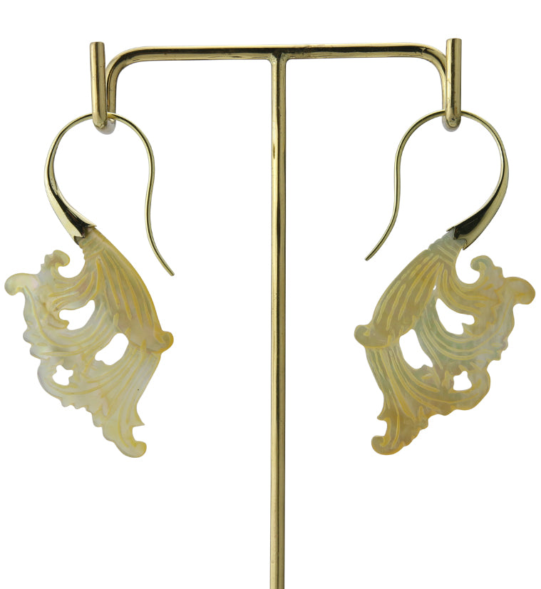 18G Lush Brass MOP Hangers / Earrings