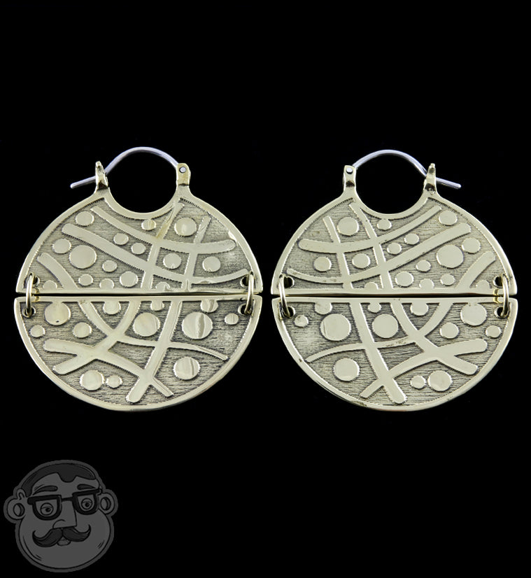 Deluge Brass Earrings / Weights
