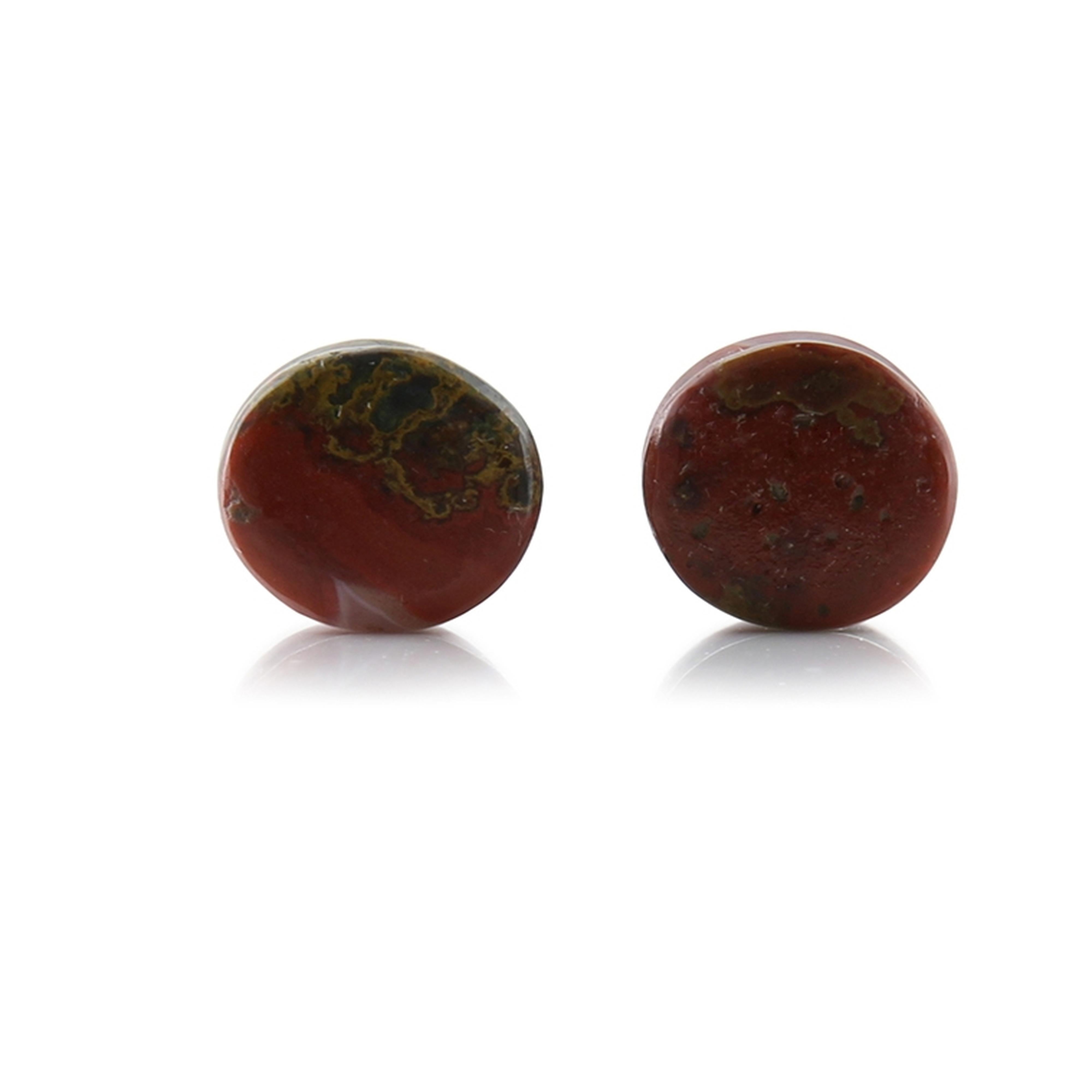 Moroccan Seam Agate Stone Plugs 2G (6.5mm)