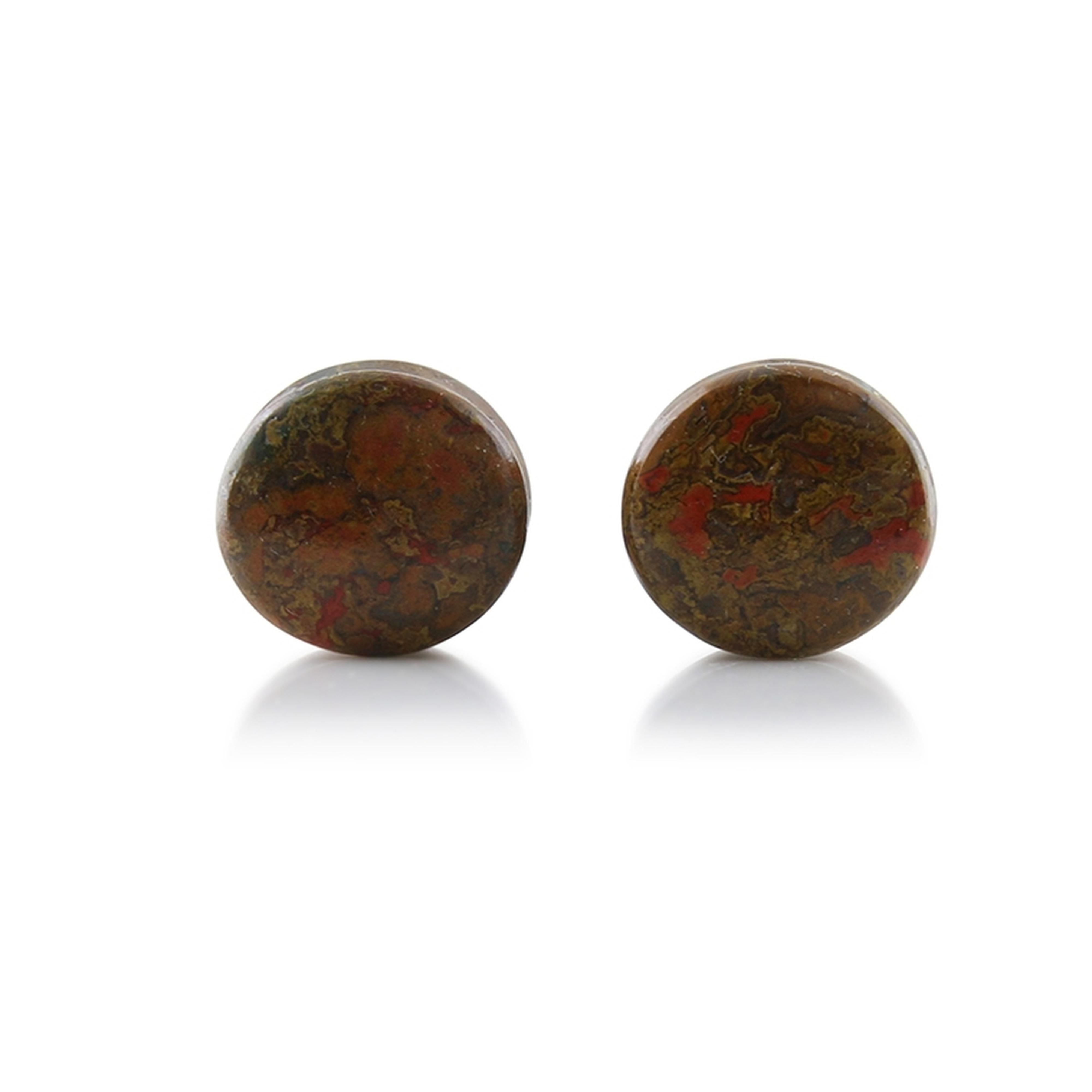 Moroccan Seam Agate Stone Plugs 00G (10.5mm)