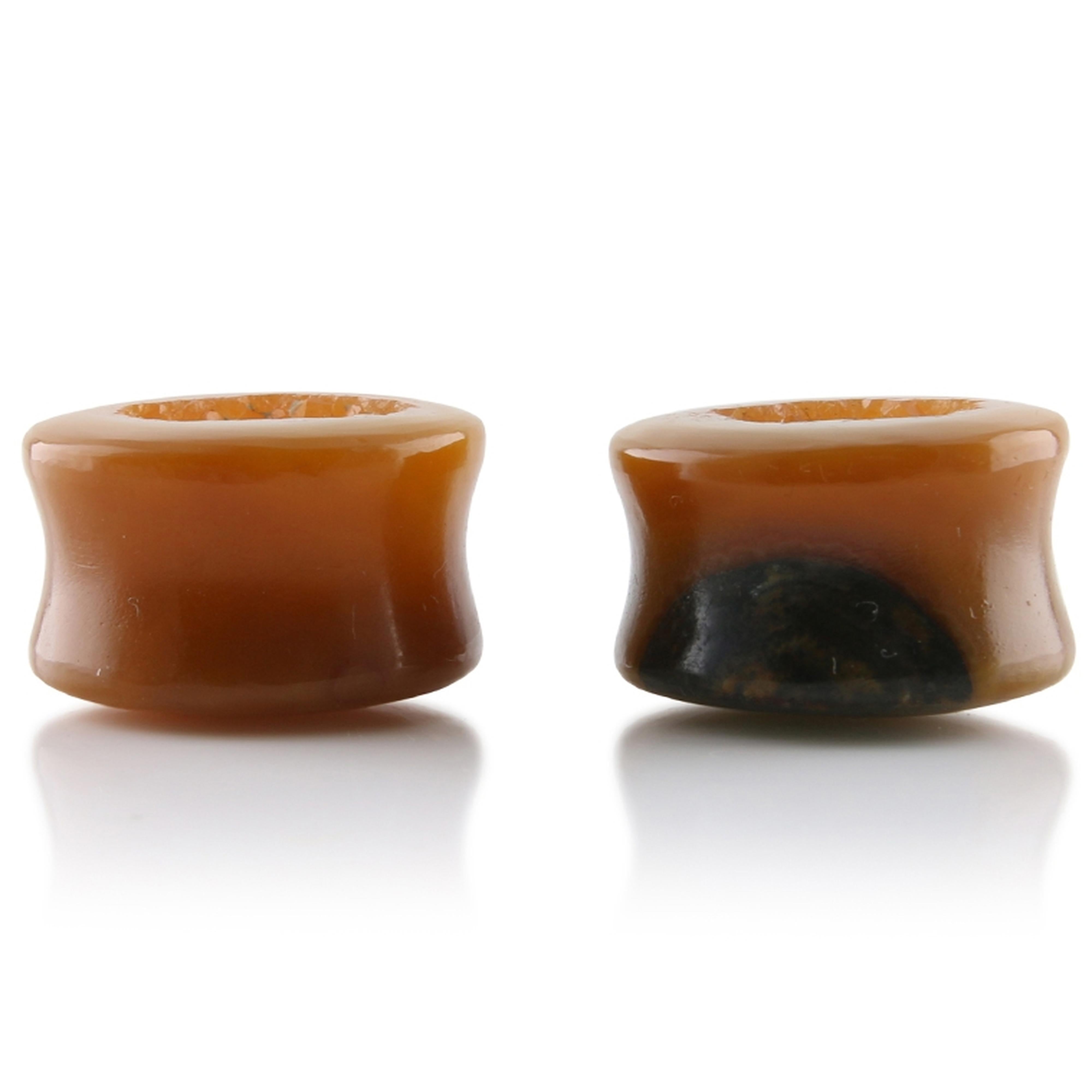 Geode Moroccan Seam Agate Stone Plugs (17mm)