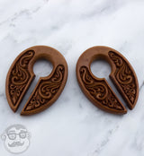 Ornamental Keyhole Wooden Ear Weights