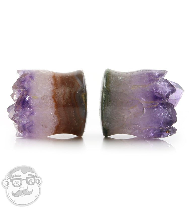 Raw Amethyst Plugs 7-8" (22mm) Version 6