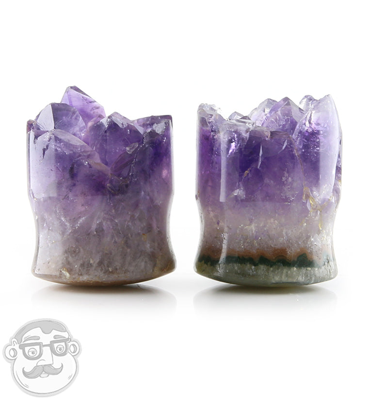 Raw Amethyst Plugs 7/8" (22mm)