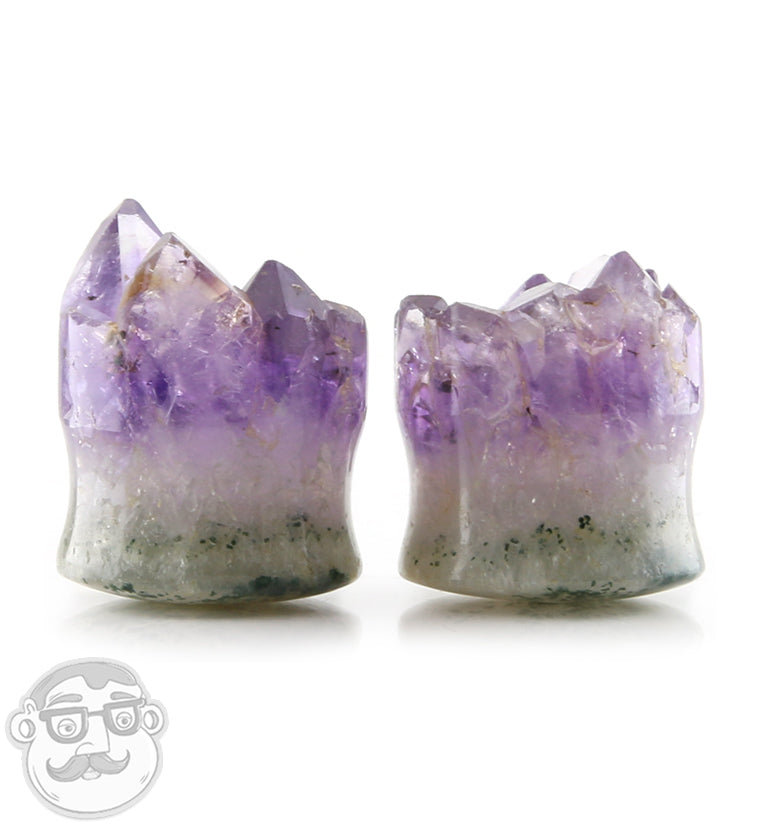 Raw Amethyst Plugs 7/8" (22mm)