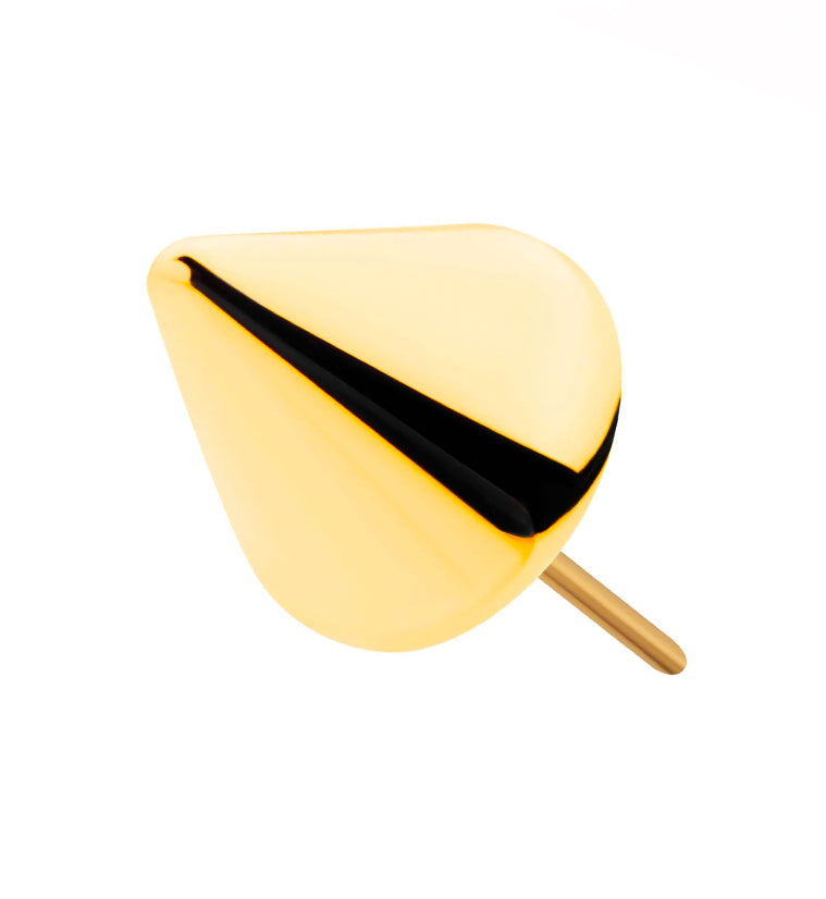 24kt Gold PVD Spike Threadless Titanium Top