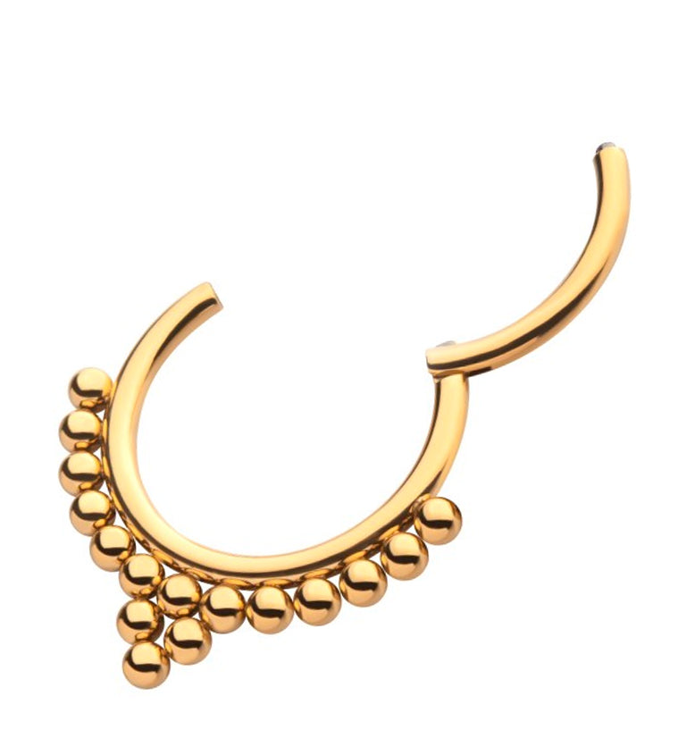 24kt PVD Gold Titanium Fuse Hinged Segment Ring