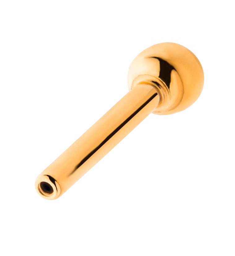 24kt Gold PVD Titanium Threadless Barbell