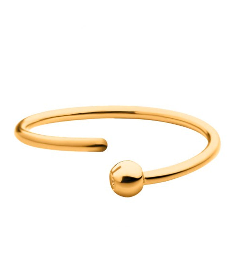 24kt PVD Gold Titanium Annealed Captive Bead Ring