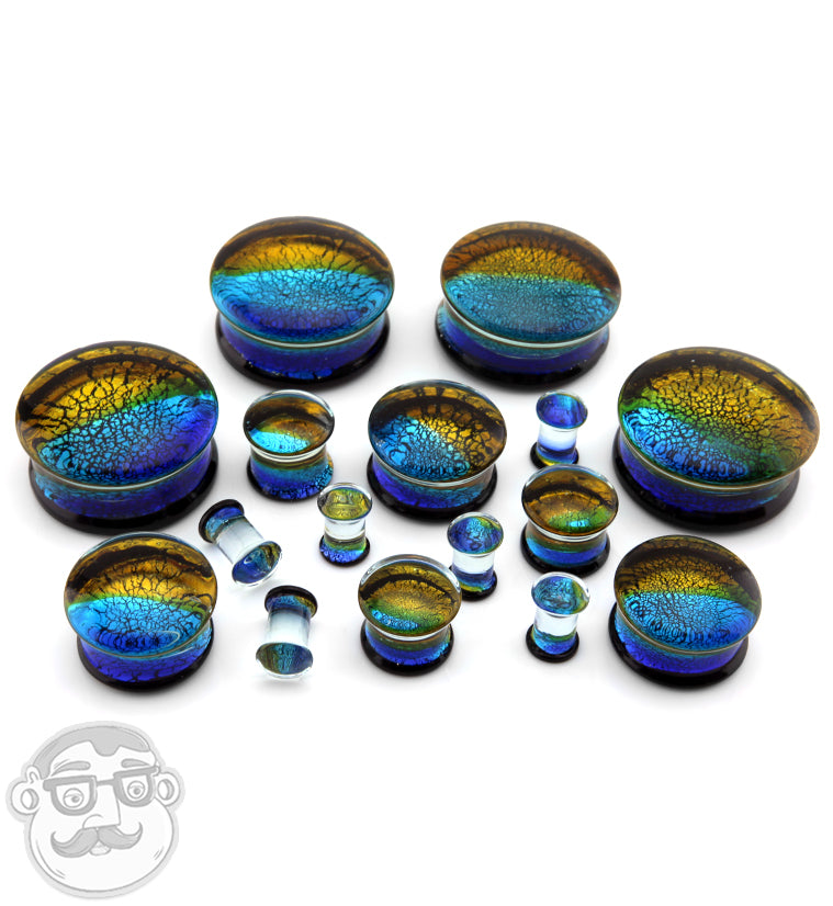 Coastal Dichroic Glass Plugs