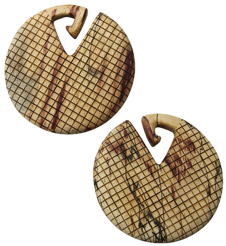 Crosshatch Tamarind Wooden Ear Weights