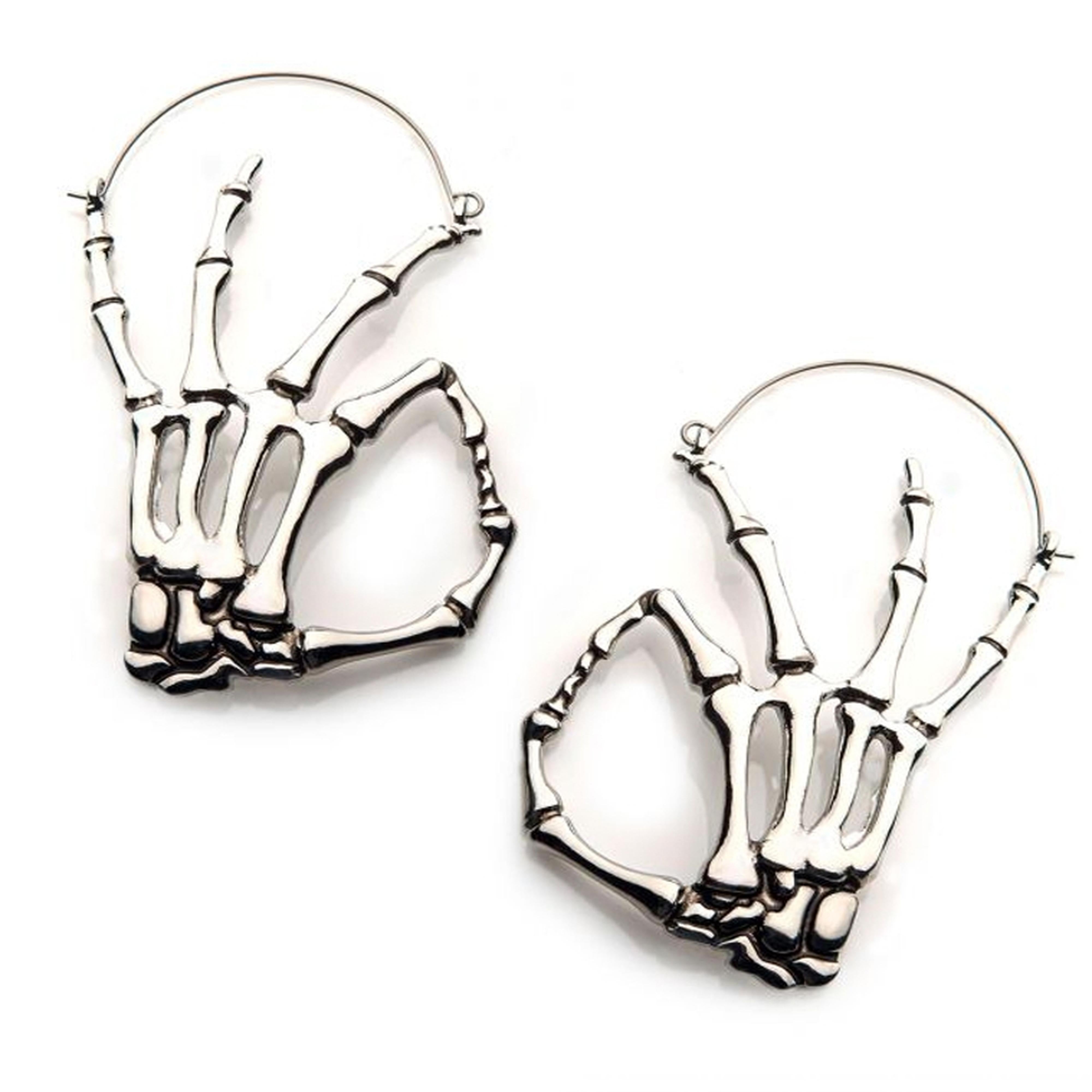 20G A-Okay Skeleton Plug Hoops