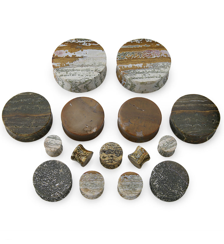Grade AA Ocean Jasper Stone Plugs