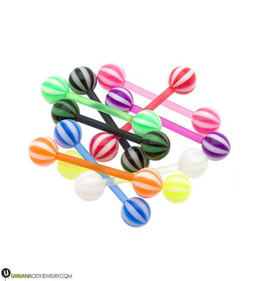 Acrylic Beach Ball Tongue Ring