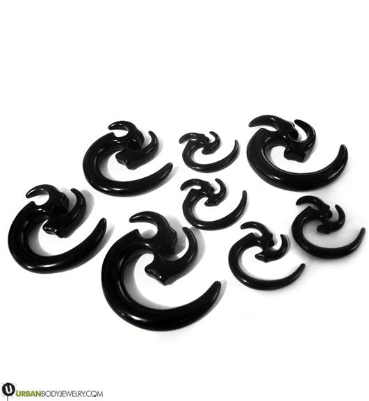 Acrylic black Tribal Spirals