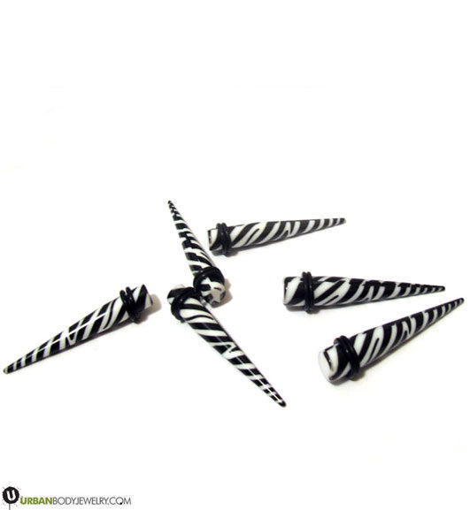 Acrylic Zebra Print Taper