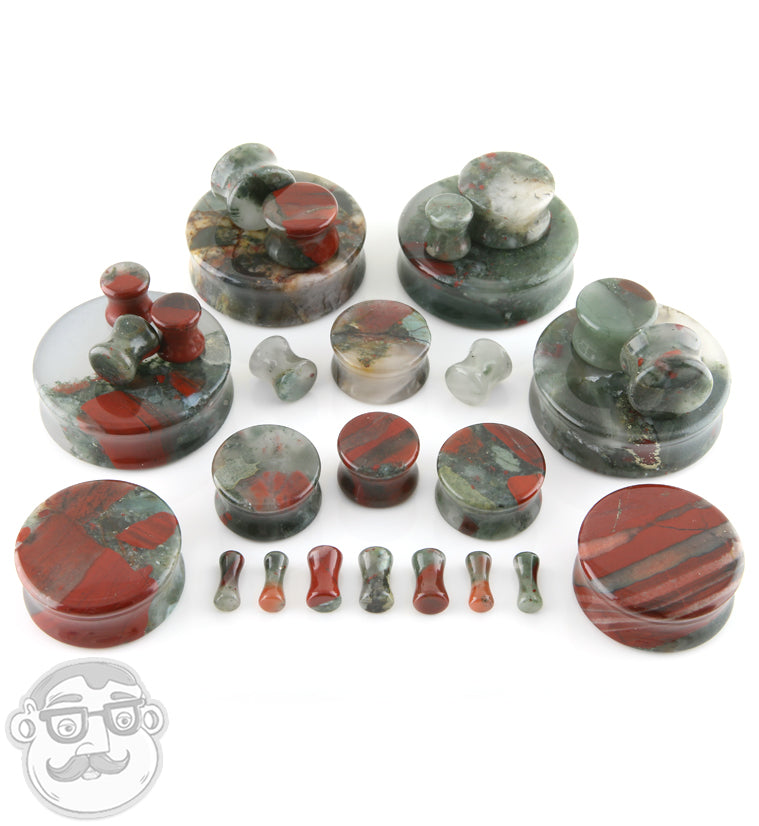 African Blood Stone Plugs