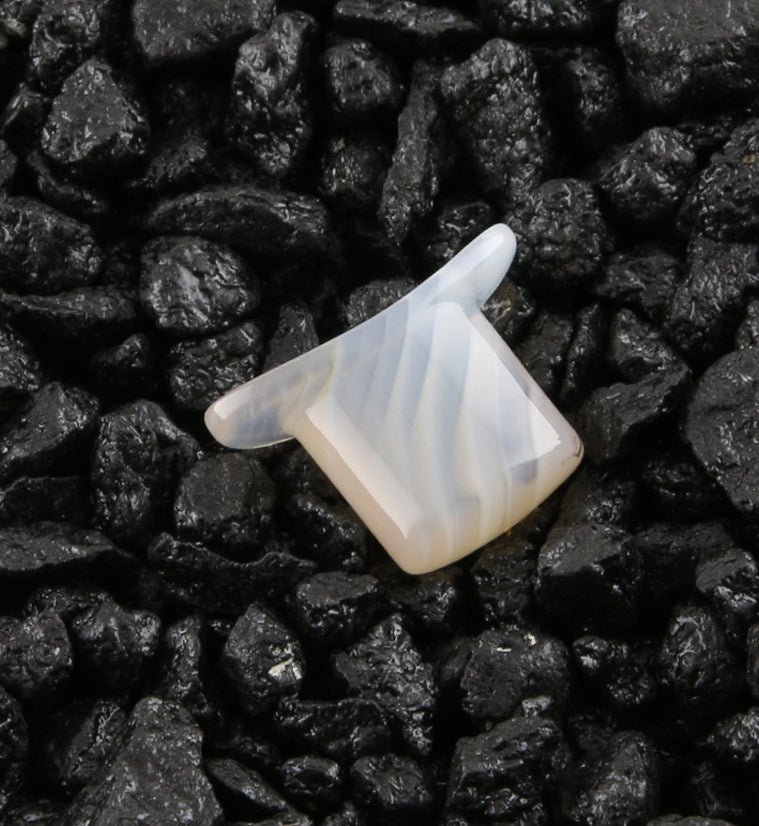 Agate Stone Oval Labret Plug