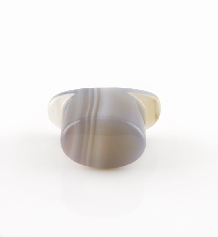 Agate Stone Oval Labret Plug