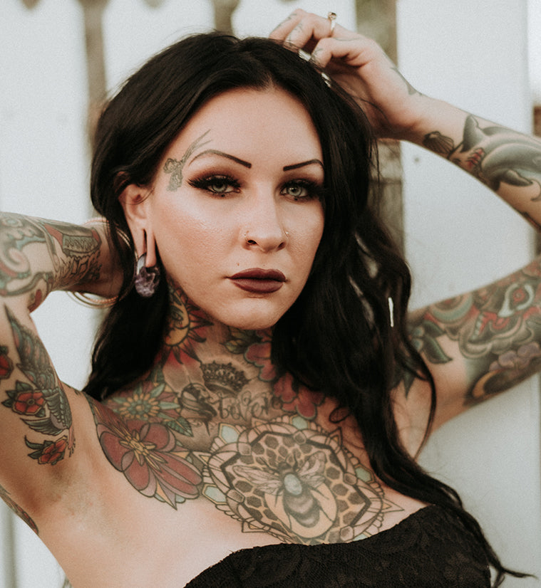 Ovaloid Amethyst Ear Weights