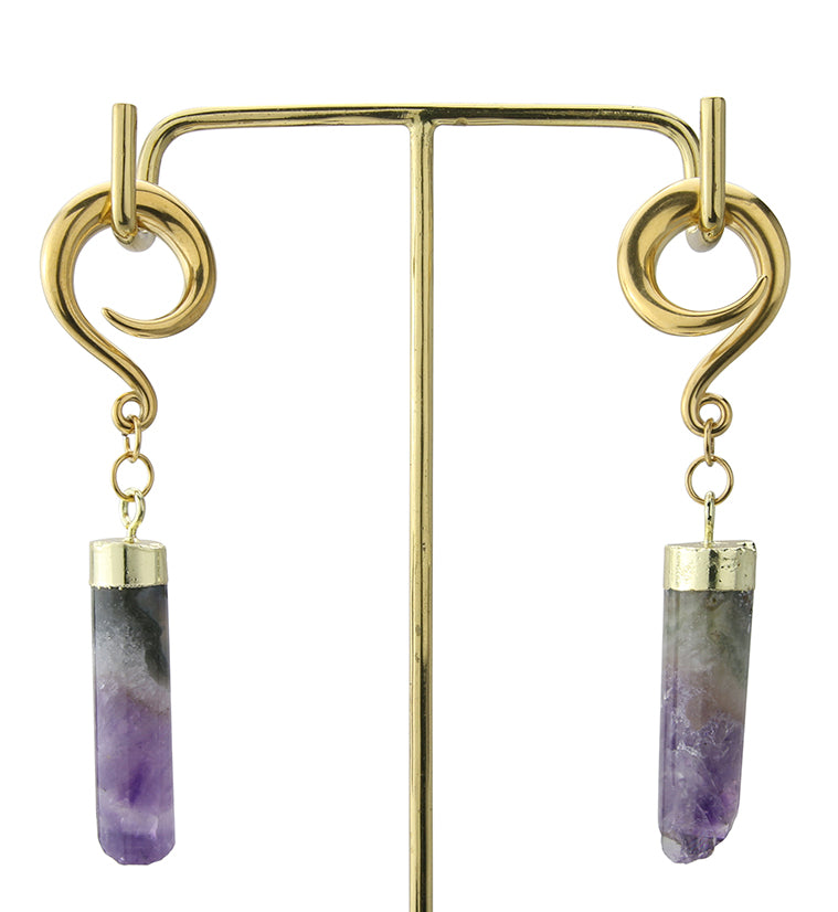 Amethyst Tower Brass Hangers