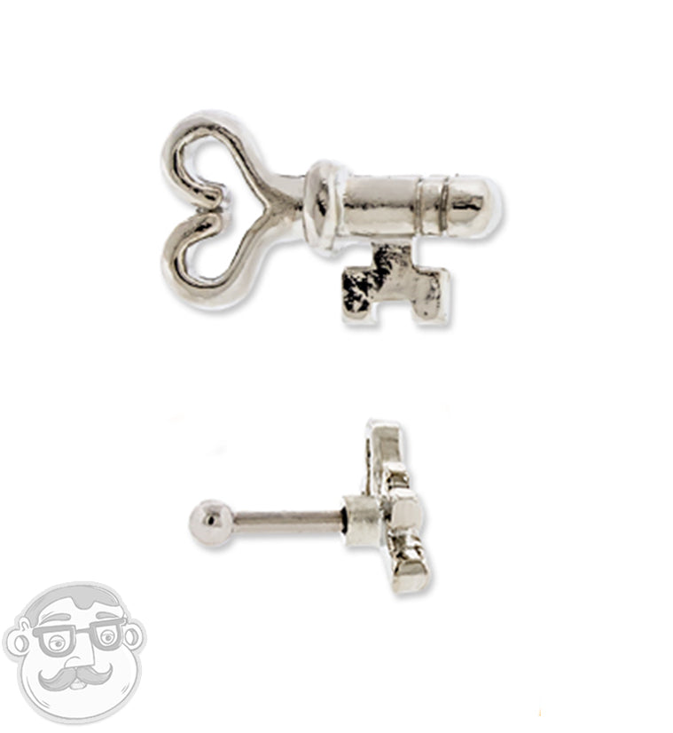 16G Vintage Key Tragus / Cartilage Barbell