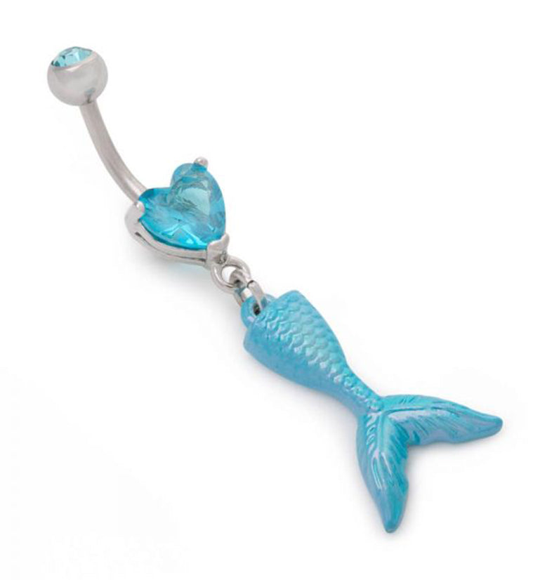 Aqua Mermaid Belly Button Ring