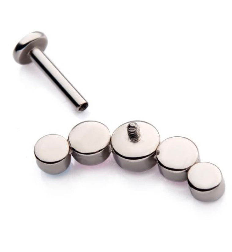 Aqua X Pink X Clear CZ Gem Labret Post