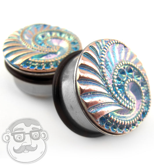 Ocean Swirl Steel Plugs