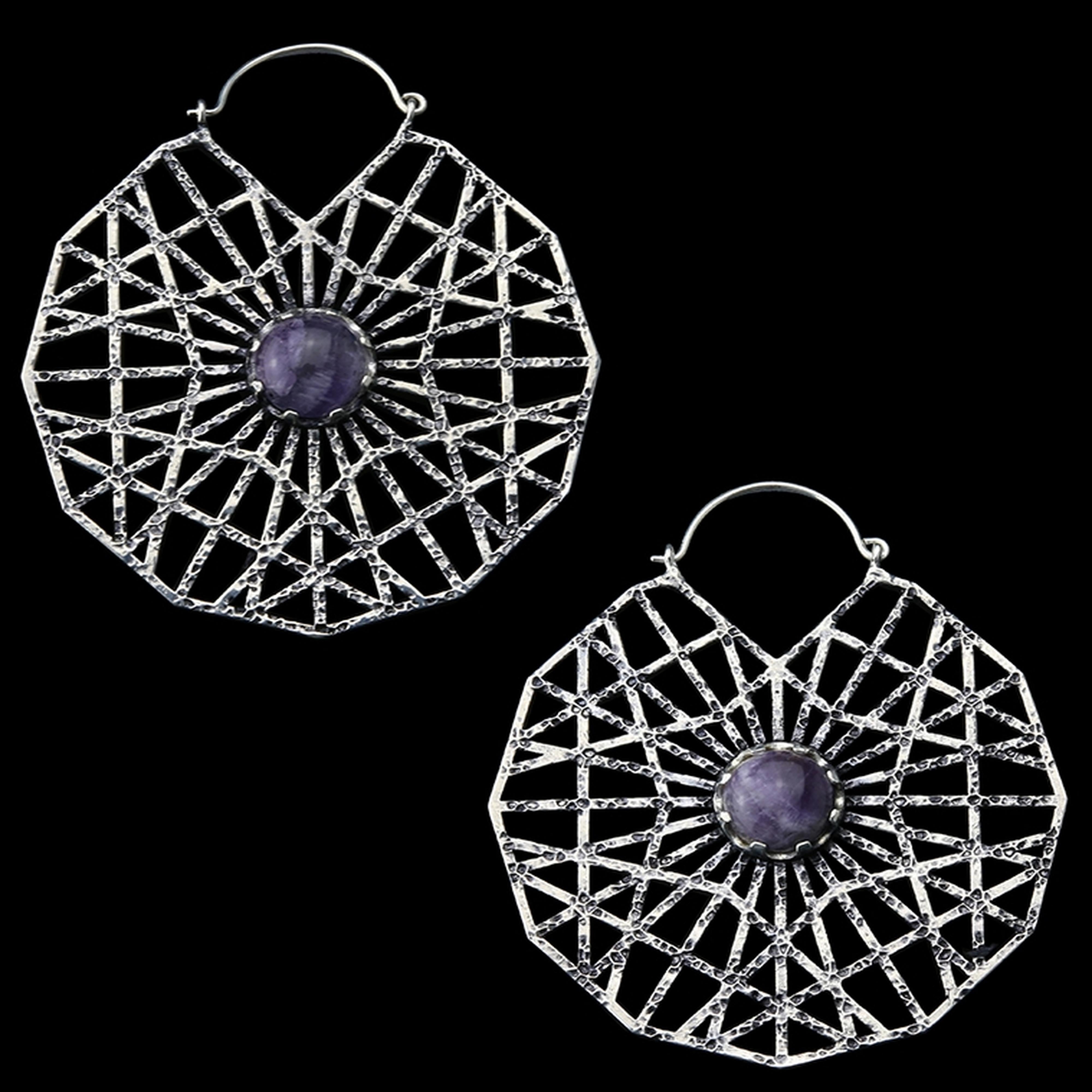 Amethyst Arenaceous Earrings / Weights