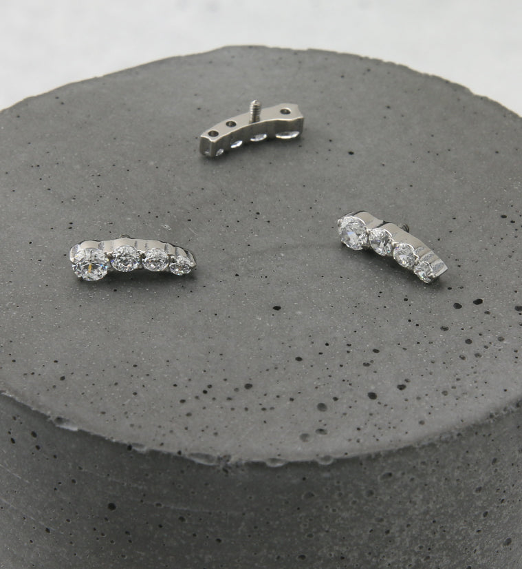 Arise CZ Internally Threaded Titanium Top (Left Ear)