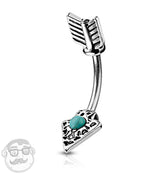 Arrow Turquoise Belly Button Ring