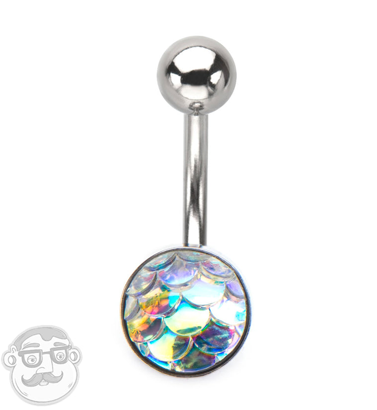 Aurora Mermaid Scale Belly Button Ring